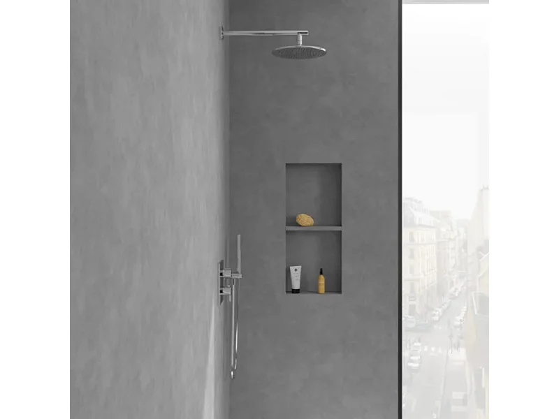 Façade thermostatique 2 voies VILLEROY ET BOCH Conum Chrome + corps encastré