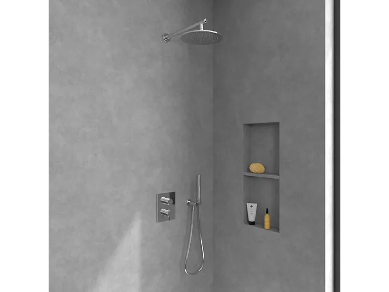 Façade thermostatique 2 voies VILLEROY ET BOCH Conum Chrome + corps encastré