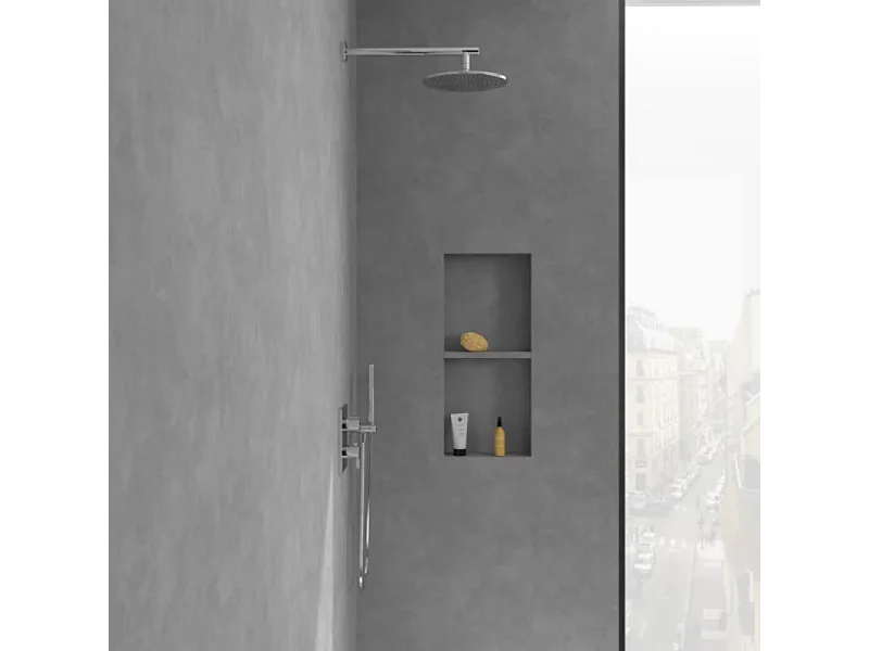 Façade thermostatique 2 voies VILLEROY ET BOCH Conum Chrome + corps encastré