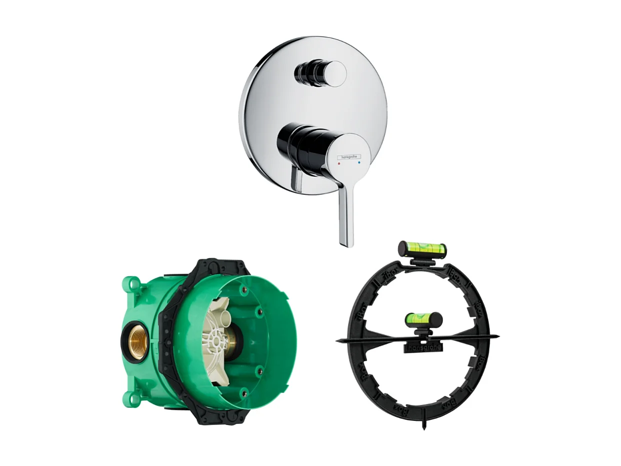 Robinet façade encastrée HANSGROHE Metris S avec corps encastré et outil de montage