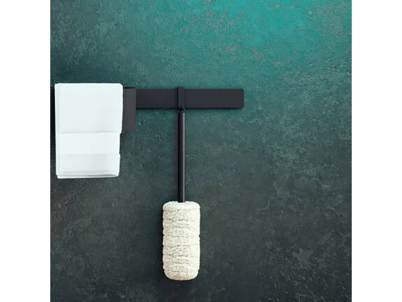 Pack mitigeur douche thermostatique encastré HANSGROHE WallStoris noir mat avec accessoires