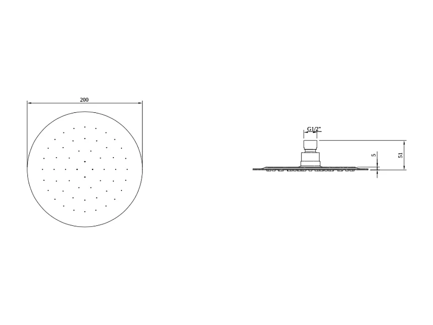 Douche de tête 200 VILLEROY ET BOCH Universal ronde Chrome
