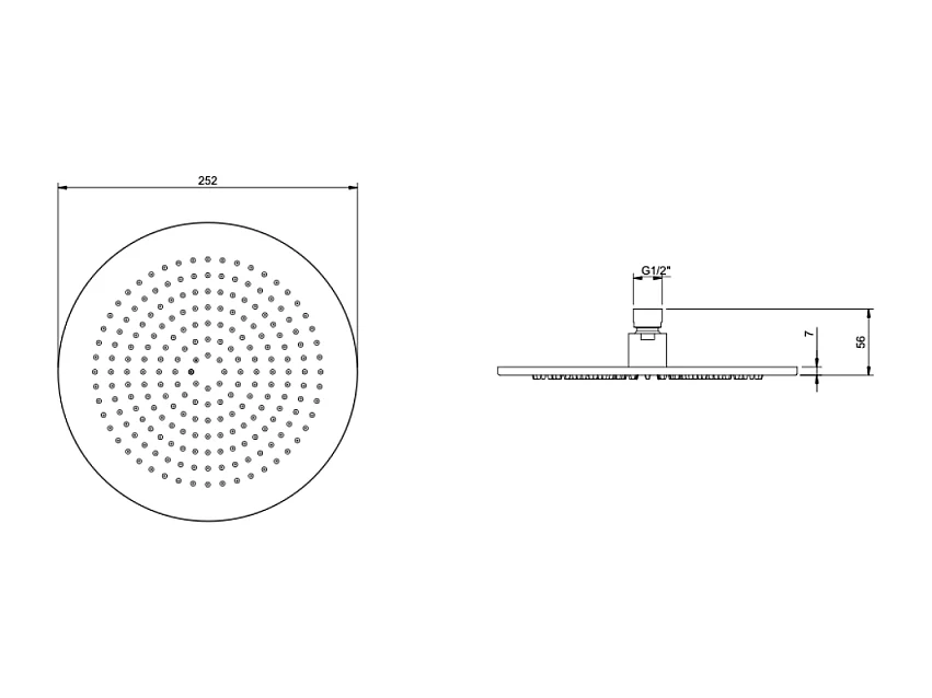 Douche de tête VILLEROY ET BOCH Universal ronde Noir mat