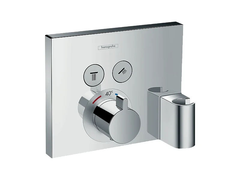 HANSGROHE Front for ShowerSelect mezclador termostático empotrado 2 funciones, fixfit y porter cromado