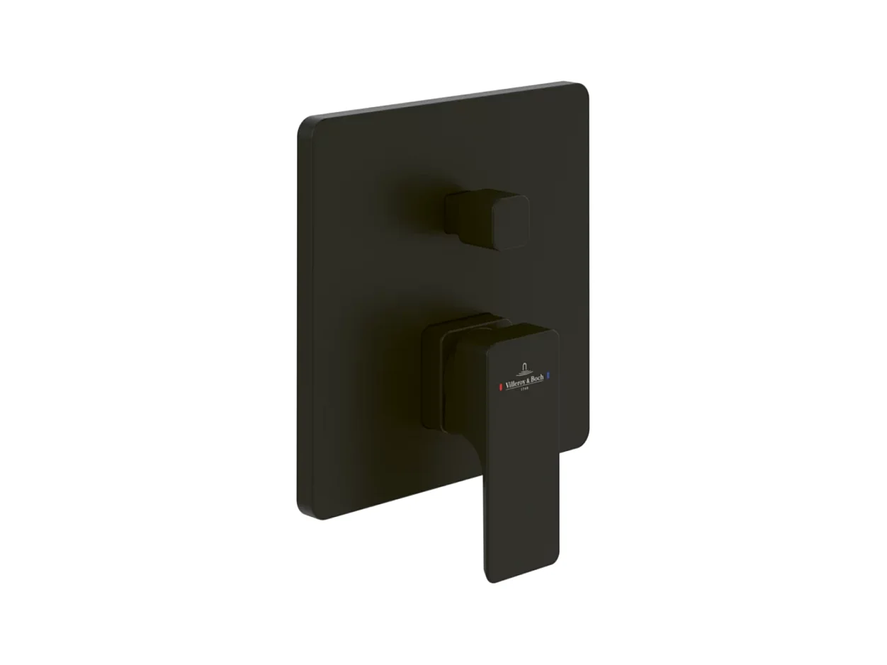 Mitigeur mécanique encastré avec inverseur VILLEROY ET BOCH Subway 3.0 Noir mat