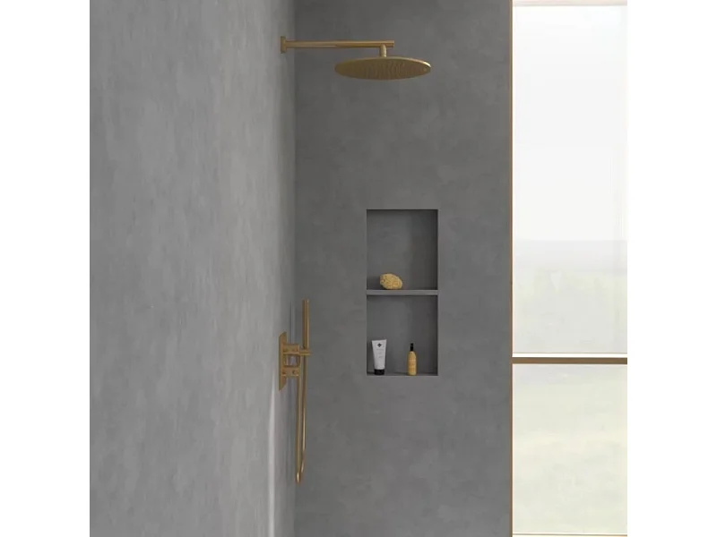 Mitigeur thermostatique encastré 2 voies VILLEROY ET BOCH Universal rectangle Or brossé