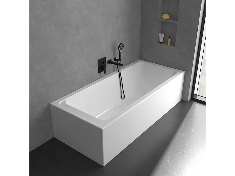 Mitigeur mécanique encastré avec inverseur VILLEROY ET BOCH Architectura Square Noir mat