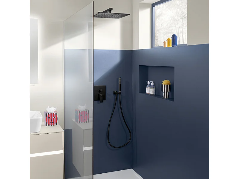 Mitigeur mécanique encastré avec inverseur VILLEROY ET BOCH Architectura Square Noir mat