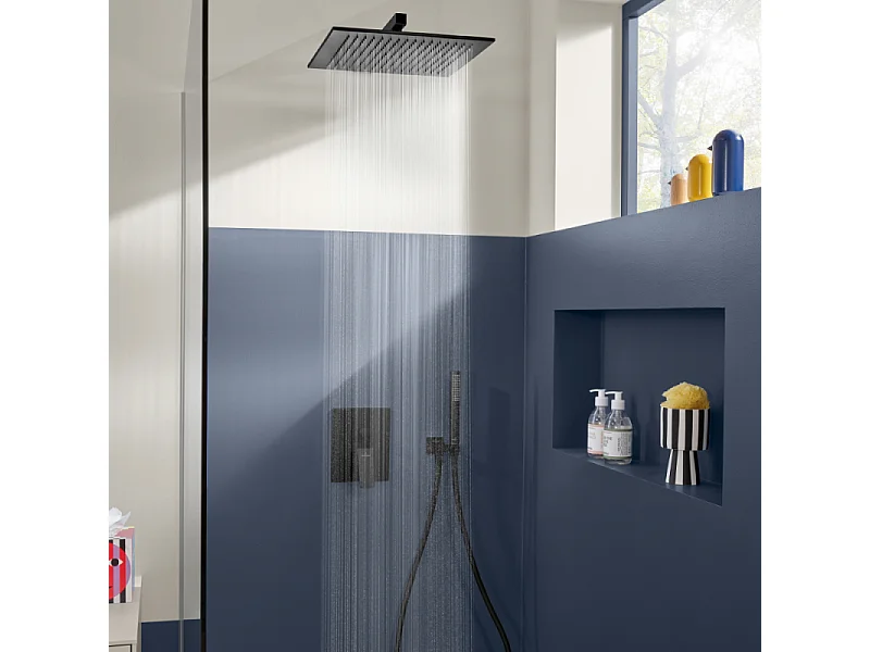 Mitigeur mécanique encastré avec inverseur VILLEROY ET BOCH Architectura Square Noir mat