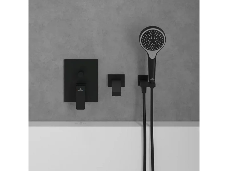 Mitigeur mécanique encastré avec inverseur VILLEROY ET BOCH Architectura Square Noir mat