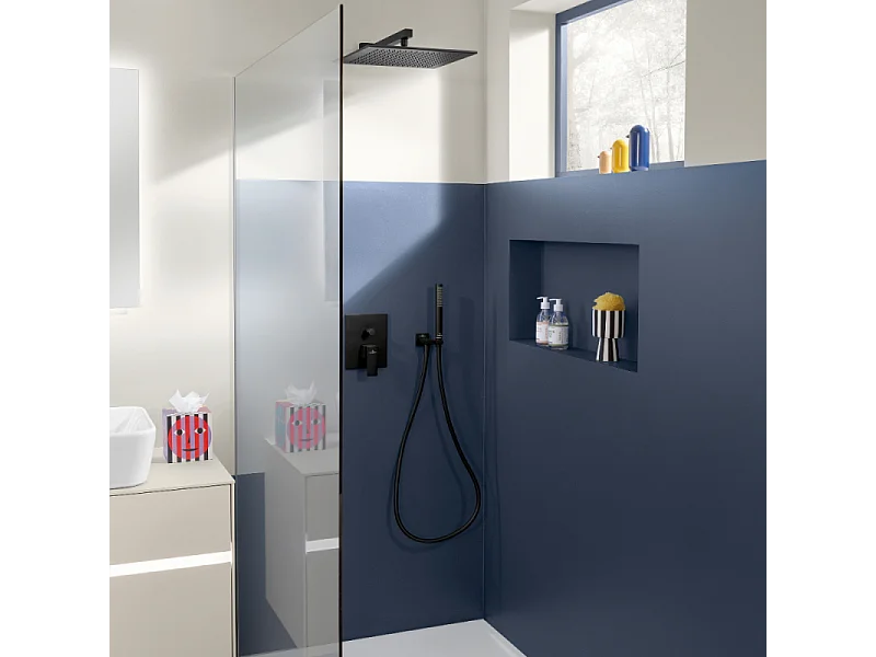 Mitigeur mécanique encastré avec inverseur VILLEROY ET BOCH Architectura Square Noir mat