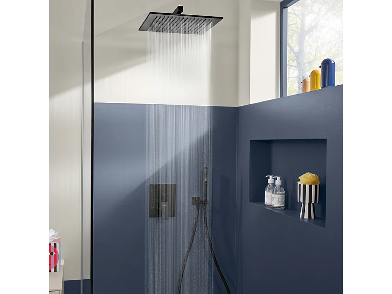 Mitigeur mécanique encastré avec inverseur VILLEROY ET BOCH Architectura Square Noir mat