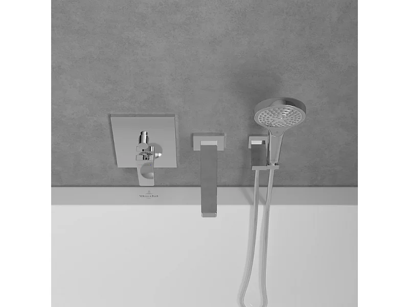 Mitigeur mécanique encastré VILLEROY ET BOCH Architectura Square Chrome