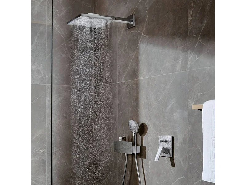 HANSGROHE Lot douche de tête Raindance E avec façade mitigeur bain/douche, corps encastré, douchette à main, flexible