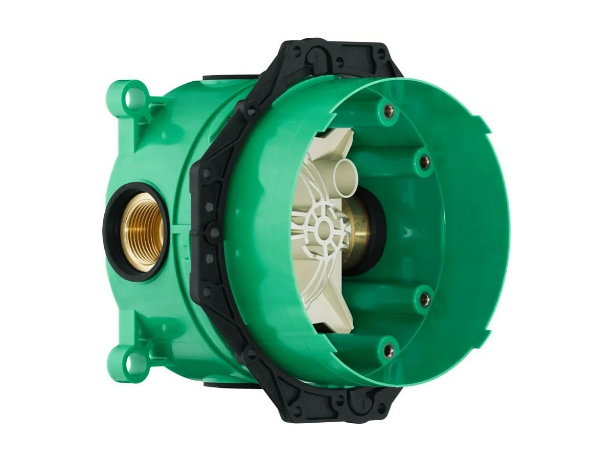 HANSGROHE Lot douche de tête Raindance E avec façade mitigeur bain/douche, corps encastré, douchette à main, flexible