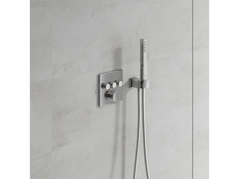 GROHE - Grohe SmartControl Mezclador empotrable de 3 vías - Frente cuadrado
