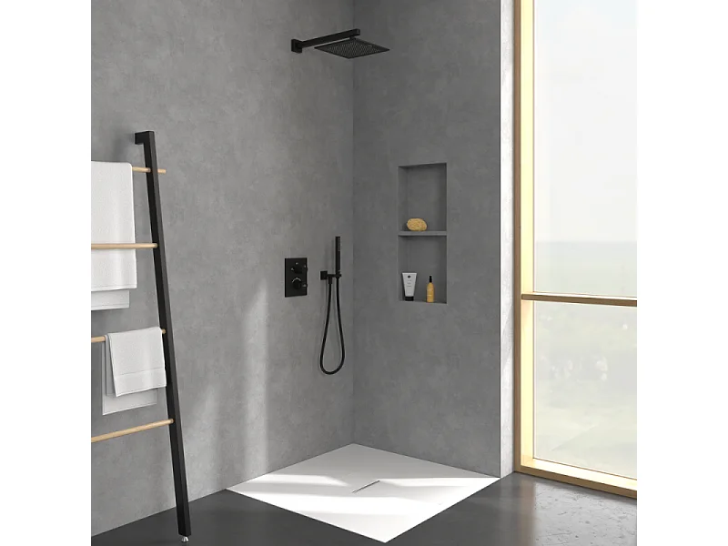 Douche de tête VILLEROY ET BOCH Universal rectangle Noir mat