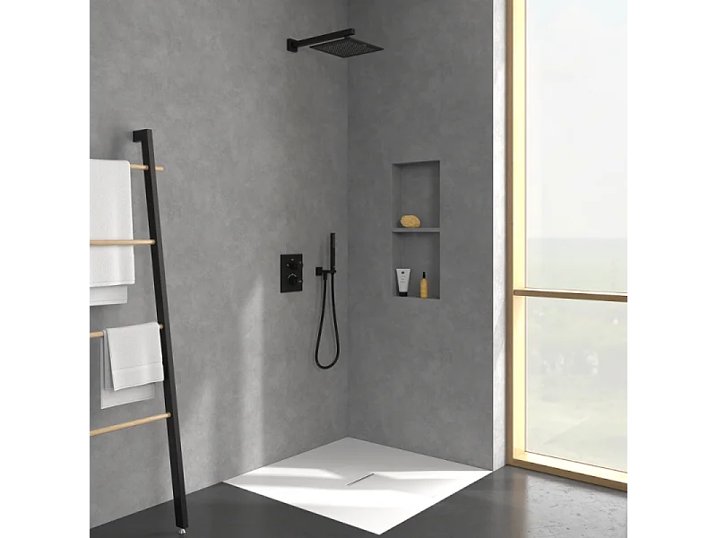 Douche de tête VILLEROY ET BOCH Universal rectangle Noir mat
