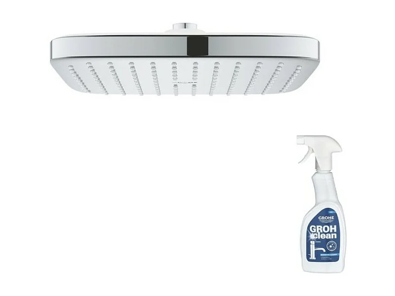 Douche de tête GROHE Quickfix Vitalio Comfort 250 Cube + nettoyant GrohClean