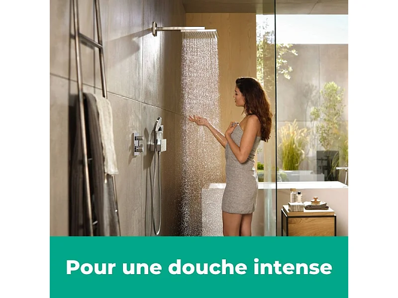 Lot robinet douche encastré thermostatique HANSGROHE ShowerSelect + Douche de tête Raindance E 300 fixation murale