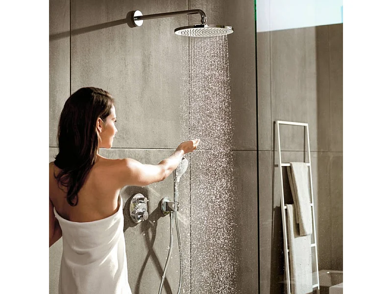 Mitigeur thermostatique encastré HANSGROHE Ecostat S chromé + corps encastré