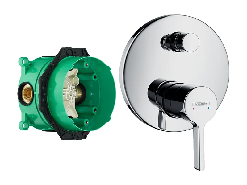 HANSGROHE Façade Metris S pour mitigeur bain douche encastré Chromé avec corps encastré