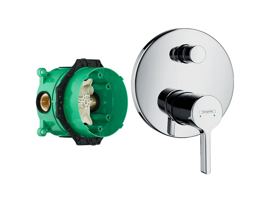 HANSGROHE Façade Metris S pour mitigeur bain douche encastré Chromé avec corps encastré