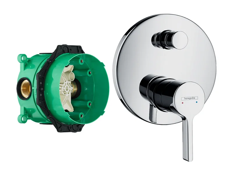 HANSGROHE Façade Metris S pour mitigeur bain douche encastré Chromé avec corps encastré