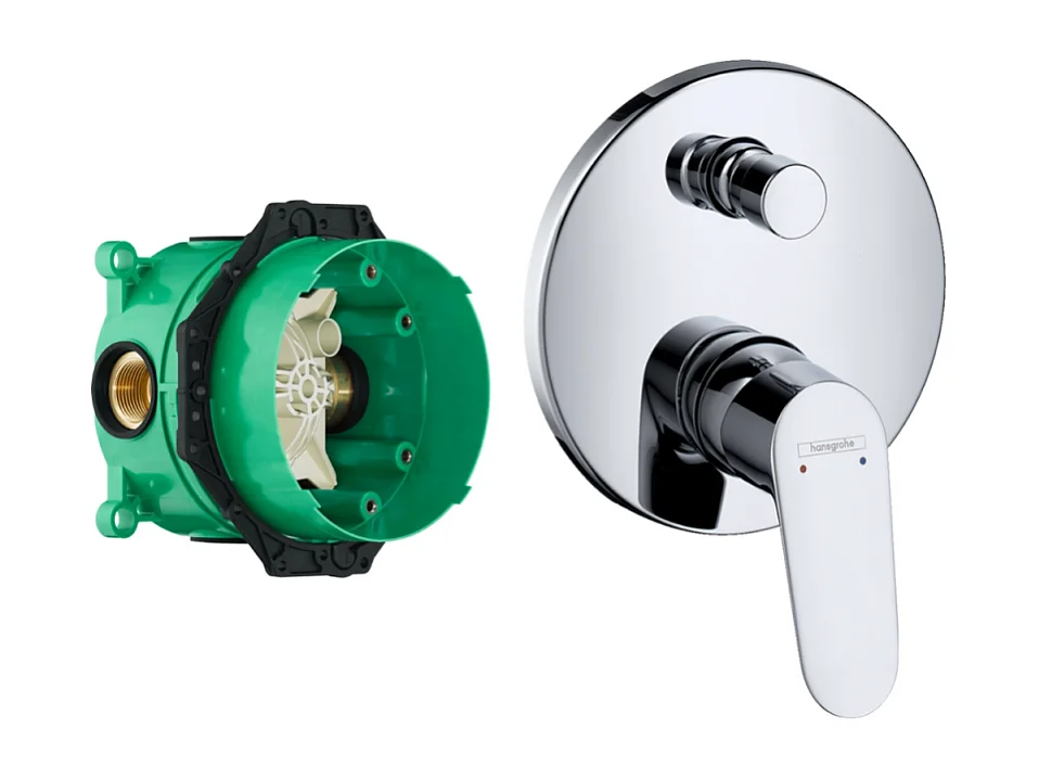 HANSGROHE Façade Focus pour mitigeur bain douche encastré Chromé avec corps encastré