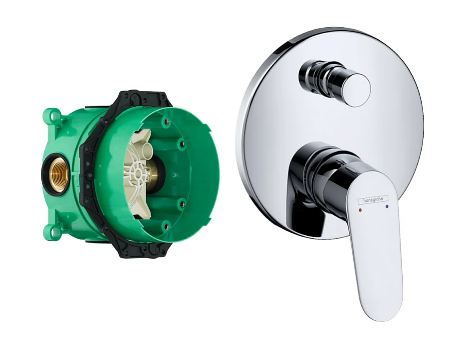 HANSGROHE Façade Focus pour mitigeur bain douche encastré Chromé avec corps encastré