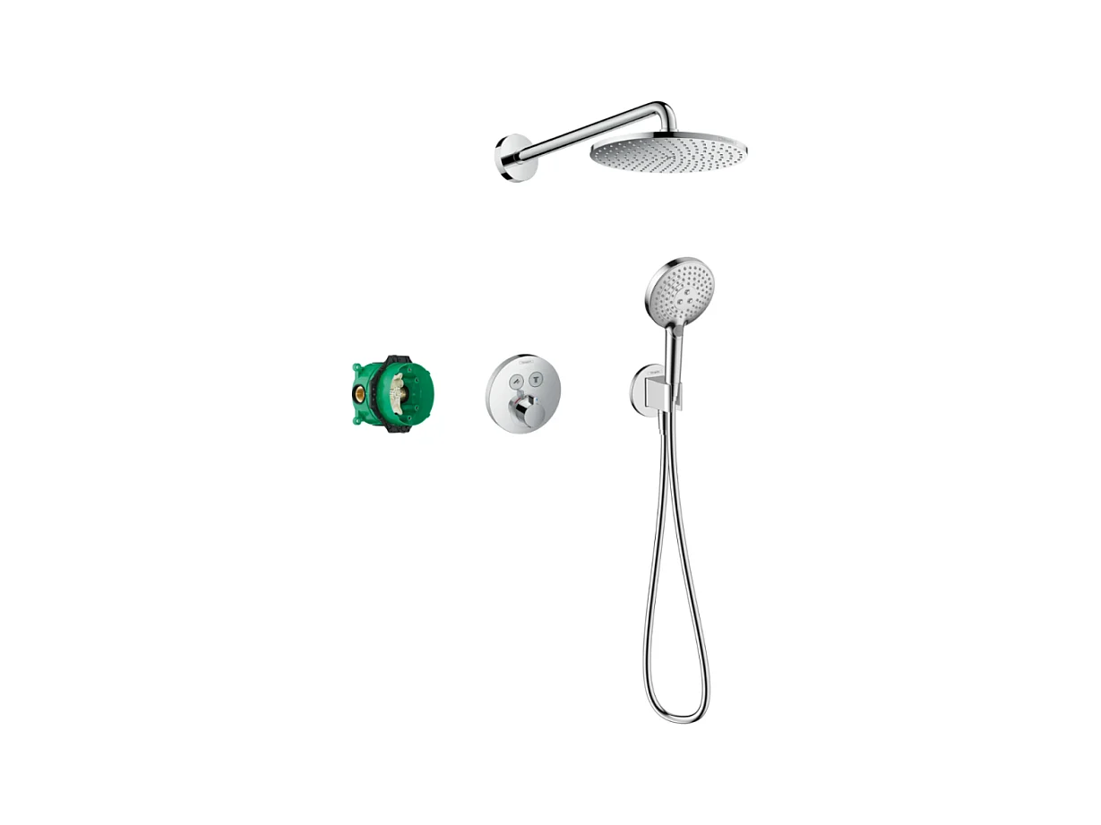 Colonne de douche thermostatique encastrée HANSGROHE ShowerSelect S chromé