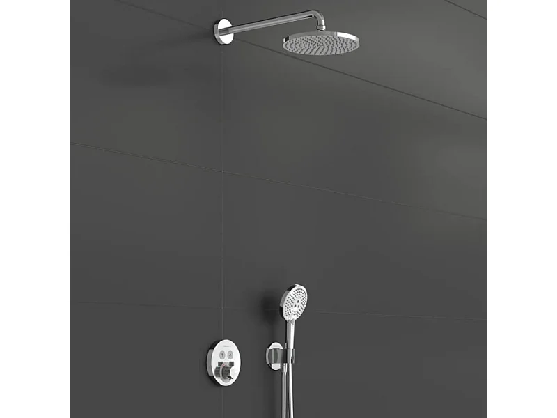 Colonne de douche thermostatique encastrée HANSGROHE ShowerSelect S chromé