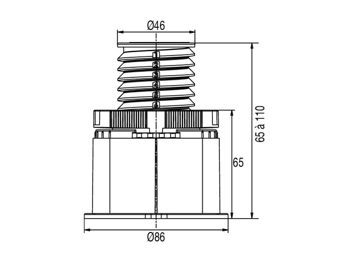 Kit de réhausse 5 pieds JACOB DELAFON compatible receveurs Ipso et Gaspard