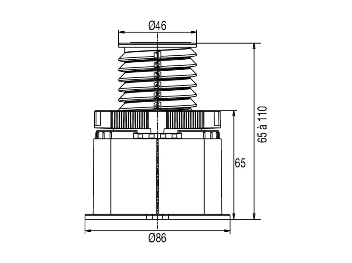 Kit de réhausse 15 pieds JACOB DELAFON compatible receveurs Ipso et Gaspard