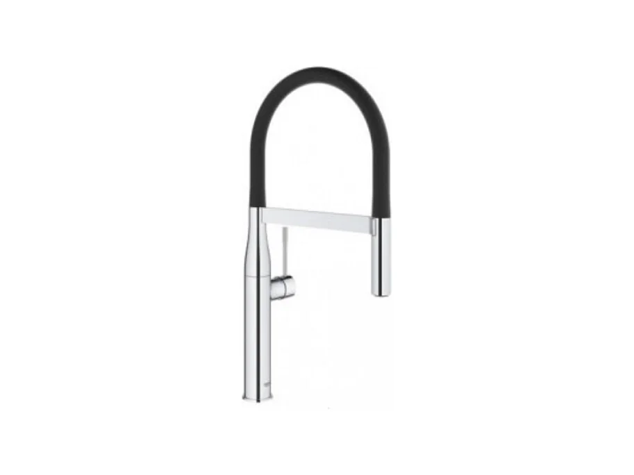 GROHE Mitigeur cuisine semi-professionnel Essence Bec haut chrome douchette extractible