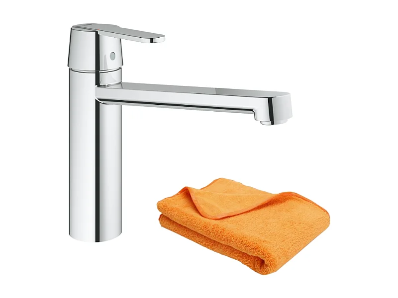 Robinet de cuisine GROHE Get chromé + microfibre