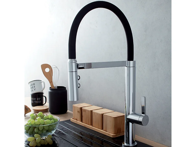 Robinet cuisine douchette extractible JACOB DELAFON Raphaël chromé