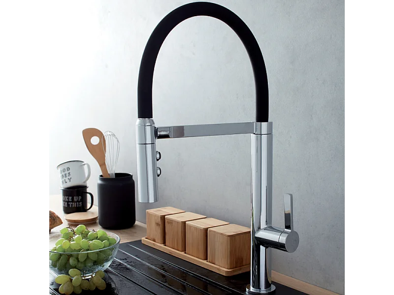 Robinet cuisine douchette extractible JACOB DELAFON Raphaël chromé