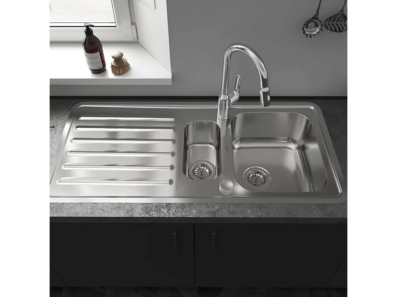 Grifo de cocina con HANSGROHE Focus M42 180 chorro cromado de 2 chorros