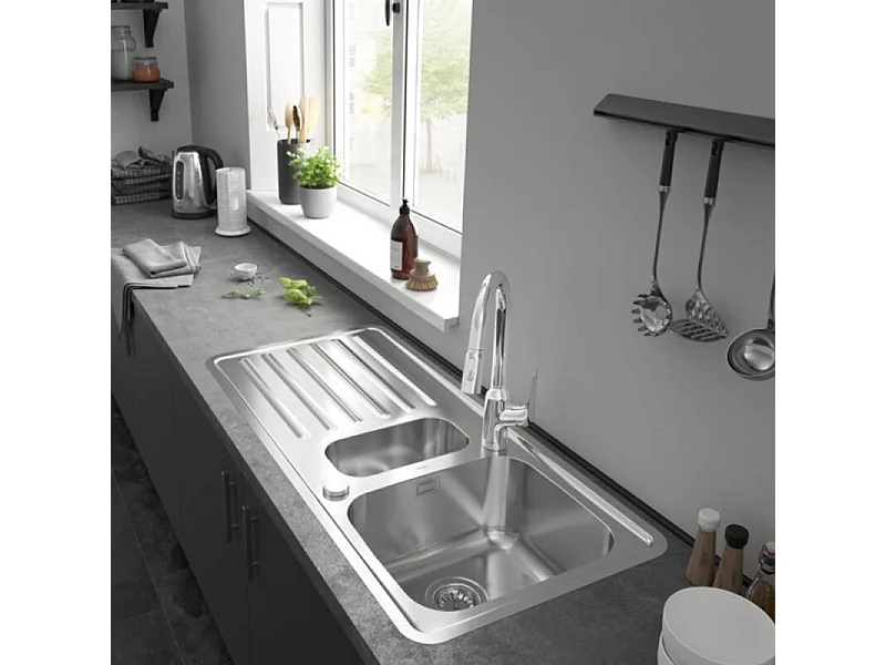 Grifo de cocina con HANSGROHE Focus M42 180 chorro cromado de 2 chorros