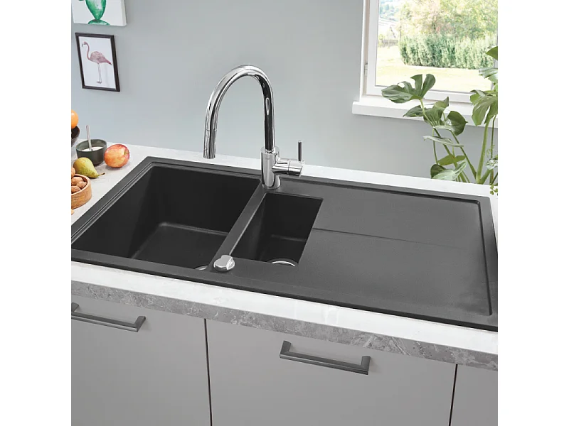 Grifo de cocina con chorro GROHE Concetto Chrome