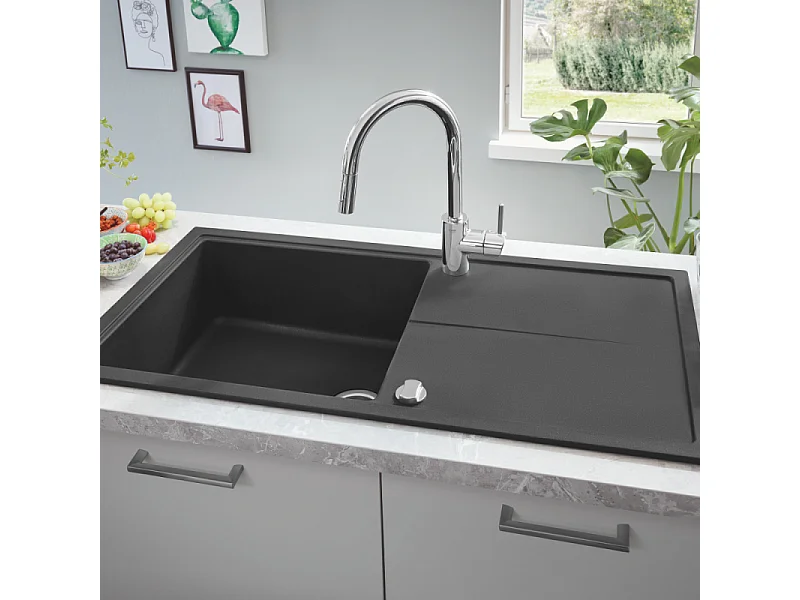 Grifo de cocina con chorro GROHE Concetto Chrome