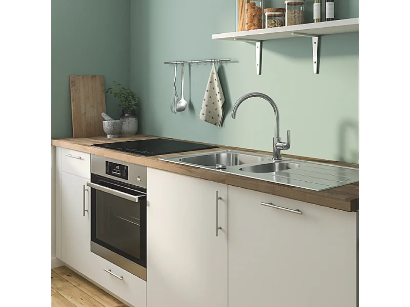 Robinet de cuisine GROHE Start Curve Quickfix chromé + nettoyant GrohClean