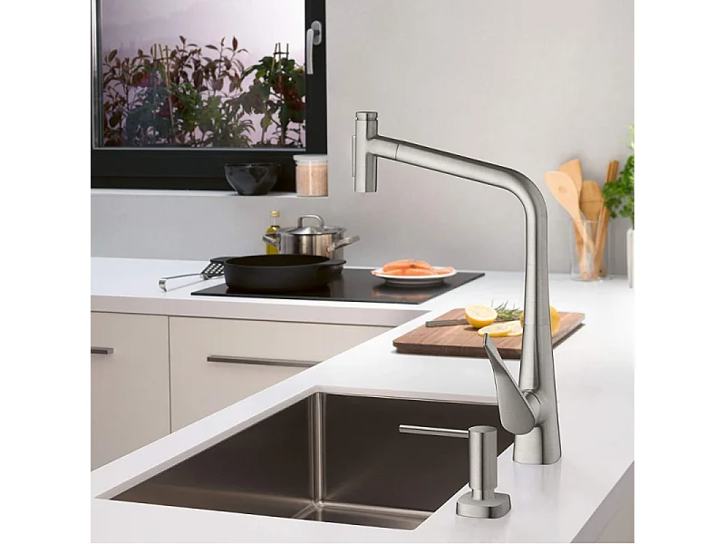 Grifo de cocina con HANSGROHE Metris M71 320 chorro cromado de 2 chorros