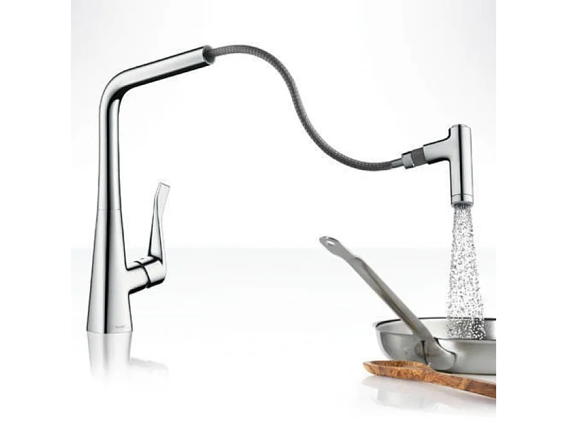 Grifo de cocina con HANSGROHE Metris M71 320 chorro cromado de 2 chorros