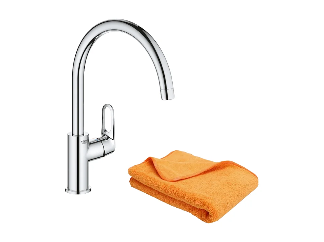 Robinet de cuisine GROHE Start Flow Quickfix + microfibre