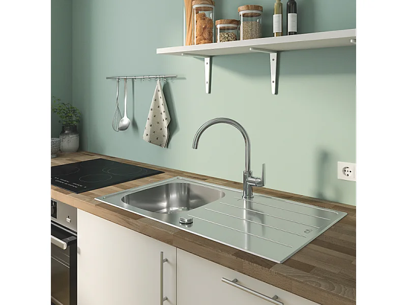 Robinet de cuisine GROHE Start Flow Quickfix + microfibre