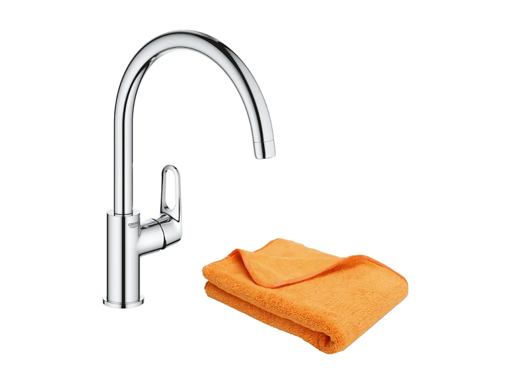 Robinet de cuisine GROHE Start Flow Quickfix + microfibre