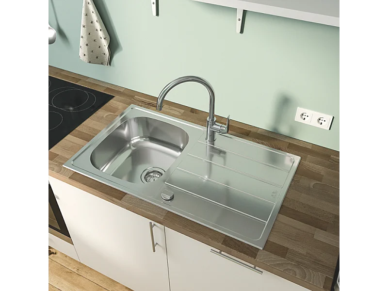 Robinet de cuisine GROHE Start Flow Quickfix + microfibre