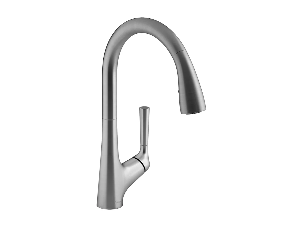 Mitigeur cuisine JACOB DELAFON Forte Bec  douchette extractible en inox brossé